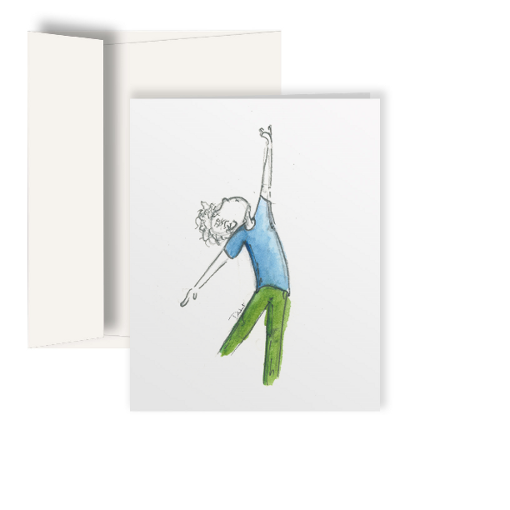 Illustration of a little dancer. A perfect theater gift for theater lovers.