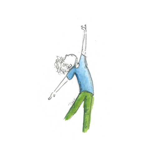 Illustration watercolor dancer. A perfect theater gift for theater lovers.