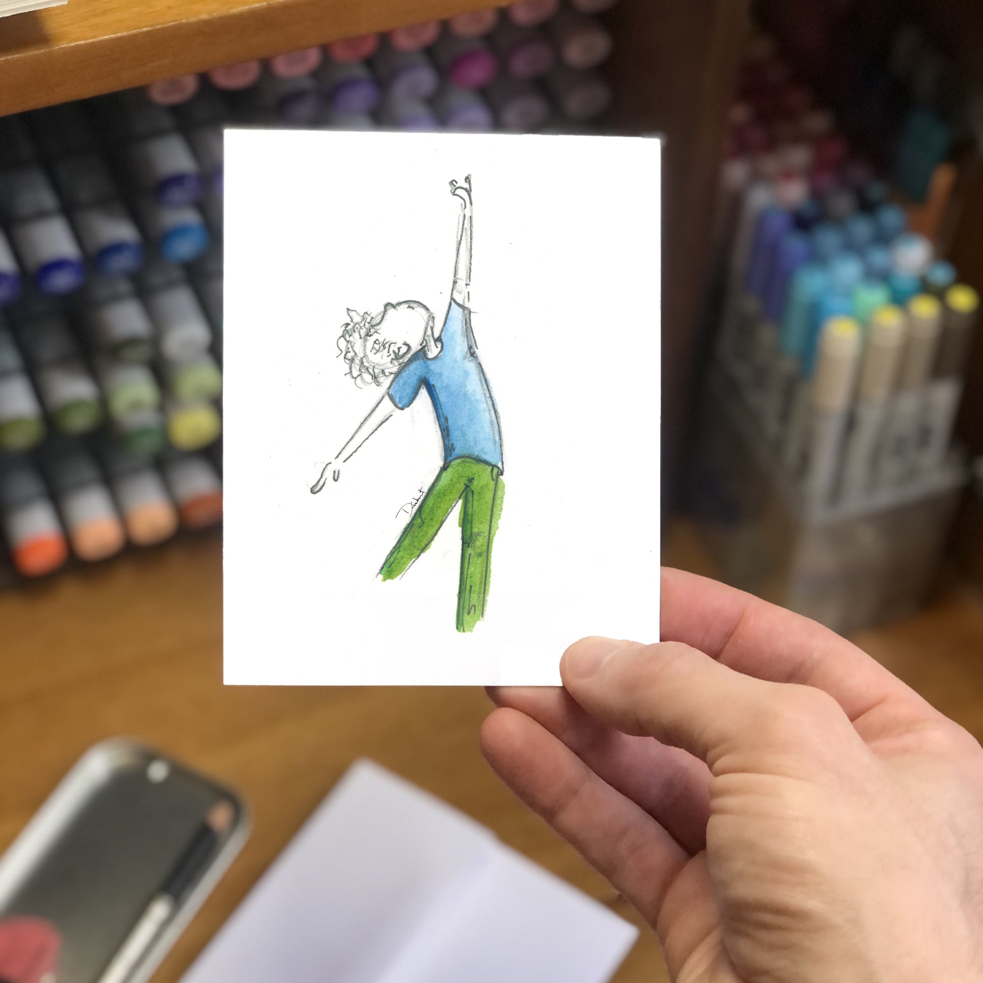 Illustration dancer watercolor