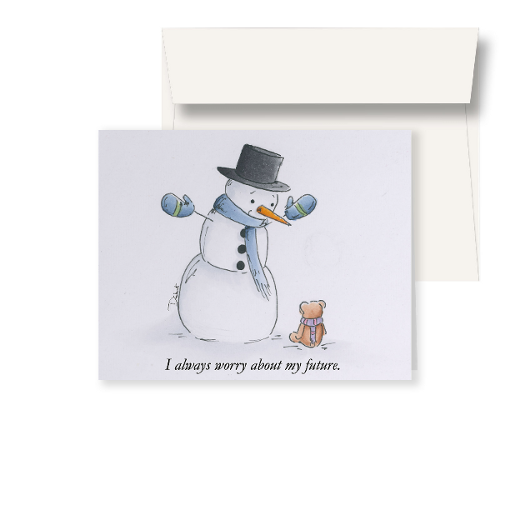 An Anxious Snowman (Card)